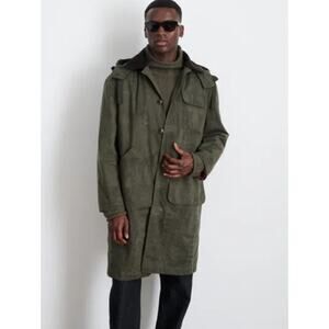 Alex Mill George Waxed Canvas Coat Jacket Army Green Size Medium